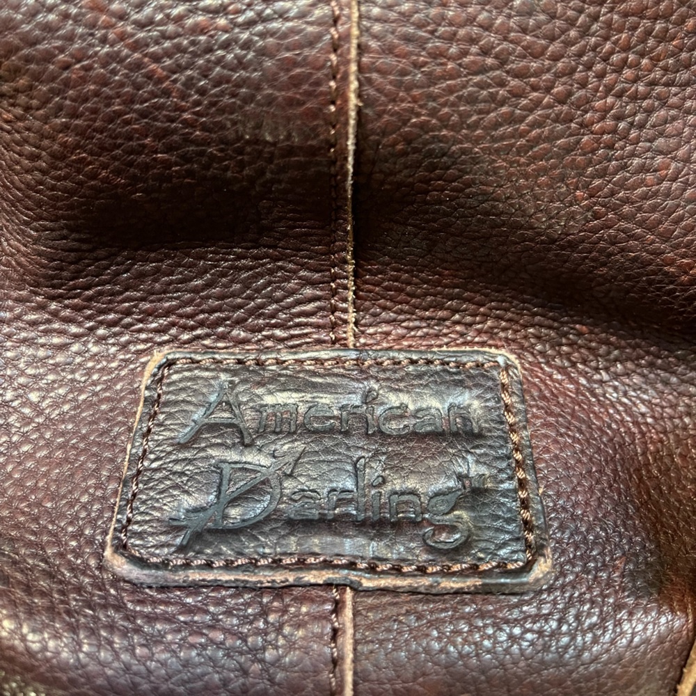 American Darling western saddle blanket leather backpack - Picture 6 of 14